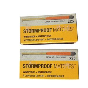 UCO Stormproof Windproof Waterproof Survival Matches 25-Pack Lot of 2